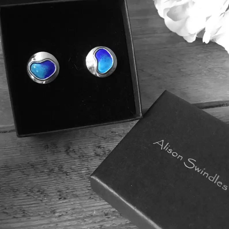 Blue Enamel Cufflinks